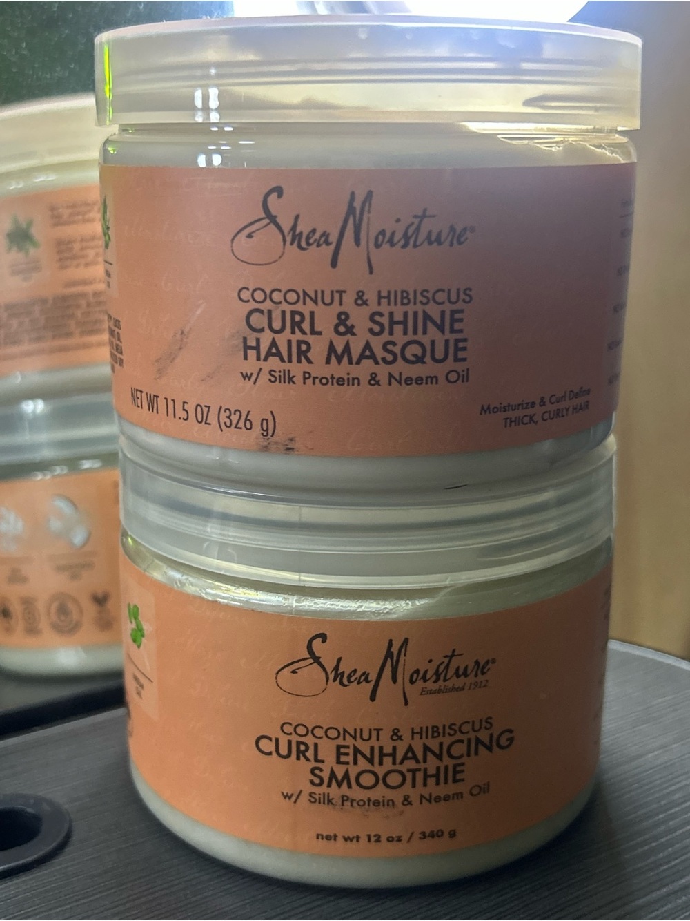 Shea Moisture Coconut & Hibiscus Curl & Shine Hair Masque — Peach Label